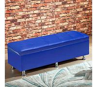 Banco rectangular de almacenamiento de zapatos tapizado de piel sintética otomana moderna baúl de juguetes para sala de estar y dormitorio, 100 x 40 x 40 cm, muebles versátiles para entrada