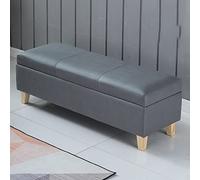 Banco rectangular de piel sintética vintage con patas de madera maciza para entrada, dormitorio, pasillo, sala de estar, muebles elegantes para decoración del hogar
