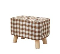Banco rectangular moderno a cuadros, versátil, con cojín para sofá, elegante taburete de tocador, reposapiés para cambiar zapatos, para entrada, dormitorio, patio, sala de estar (25 x 40 x 28 cm)