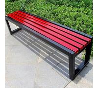 Banco rojo para parque al aire libre, 100 x 40 x 45 cm, listones de madera, asiento de ocio para jardín, patios, terrazas, gimnasios, centros comerciales, calles y paradas de autobús, y Slish