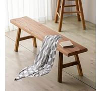 Banco rústico de madera maciza para comedor y entrada, estilo granja, para interiores y exteriores, asiento de madera natural asiática para pasillo y dormitorio (160 x 26 x 45 cm)