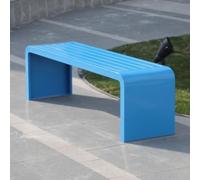 Banco sin Respaldo de Metal Para Exteriores Banco De Balcón Resistente Apto De Aluminio Fundido Al Aire Libre para Jardín, Porche, Parque, Balcón, Exterior(Blue,150*40*45cm/59.1*15.7*17.7in)