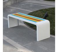 Banco sin Respaldo de Metal Para Exteriores Banco De Balcón Resistente Apto De Aluminio Fundido Al Aire Libre para Jardín, Porche, Parque, Balcón, Exterior(A,100*40*45cm/39.4*15.7*17.7in)