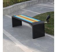 Banco sin Respaldo de Metal Para Exteriores Banco De Balcón Resistente Apto De Aluminio Fundido Al Aire Libre para Jardín, Porche, Parque, Balcón, Exterior(C,180*40*45cm/70.9*15.7*17.7in)