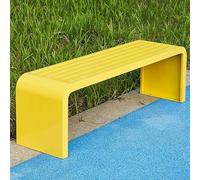 Banco Sin Respaldo Para Jardín, Banco De Acero Para Interior Y Exterior, Para Jardín, Porche, Parque, Balcón, Exterior(Yellow,220cm/86.6in)