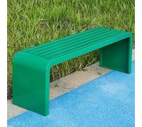 Banco Sin Respaldo Para Jardín, Banco De Acero Para Interior Y Exterior, Para Jardín, Porche, Parque, Balcón, Exterior(Green,220cm/86.6in)