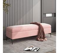 Banco Sto de terciopelo de alta calidad, no necesita montaje, otomana tapizada Slish - Cómoda versátil para el extremo de la cama - 90 x 40 x 43 cm / 35x16x17in para sala de estar y dormitorio