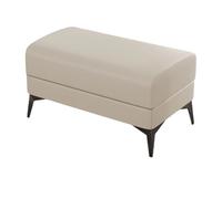 Banco tapizado beige para dormitorio y mesa de comedor, 60 cm de largo, asiento de almacenamiento de piel sintética, capacidad de 330 libras, elegante mueble de entrada y zapatero