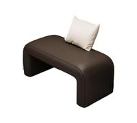 Banco tapizado de cuero para entrada y zapatos, para uso doméstico, dormitorio, sala de estar, vestidor, versátil reposapiés, elegante otomano de almacenamiento y cómodo