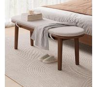 Banco tapizado de madera para dormitorio, entrada, comedor, sala de estar, pasillo, asiento resistente al final de la cama