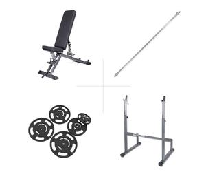 Banco Taurus B900 + Rack de Barras Largas + Pack de 75 kg