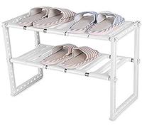Banco telescópico para zapatos, organizador de zapatos de plástico multicapa, armario de almacenamiento, ahorra espacio, soporte para zapatos para el hogar, entrada, pasillo y armario