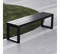Banco Terraza Exterior EI Taburete de Tubo de Acero Galvanizado Tiene Buena Estabilidad y es Adecuado for Porches Terrazas Jardines Céspedes y Balcones(Black,150cm/59in)