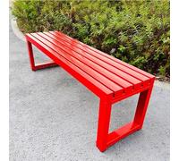 Banco Terraza Exterior EI Taburete de Tubo de Acero Galvanizado Tiene Buena Estabilidad y es Adecuado for Porches Terrazas Jardines Céspedes y Balcones(Red,120cm/47in)