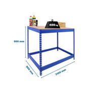 Banco trabajo 900x2100x900 SIMONWORK BASIC 1 902190-1 AZUL/MADERA marca SIMONRACK