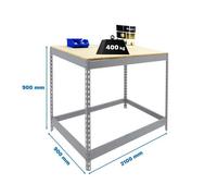 Banco trabajo 900x2100x900 SIMONWORK BASIC 1 902190-1 GALVANIZADO/MADERA marca SIMONRACK