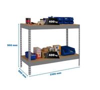 Banco trabajo 900x2100x900 SIMONWORK BASIC 2 902190-2 GRIS/MADERA marca SIMONRACK