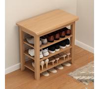 Banco Zapatero Ajustable de 2/3 Niveles con Asiento y Estante Ajustable. Organizador de Zapatos para recibidor, Pasillo y Sala de Estar. Medidas: 47,2 x 12 x 20 cm. Color: Marrón.