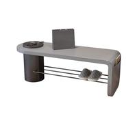 Banco Zapatero, Banco Zapatero Con Asiento, Zapatero Con Asiento, Organizador De Zapatos De 2 Niveles, Banco De Extremo De Cama, Adecuado Para Pasillos, Sala De Estar(Grey,100x40cm/39.4x15.7in)