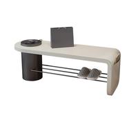 Banco Zapatero, Banco Zapatero Con Asiento, Zapatero Con Asiento, Organizador De Zapatos De 2 Niveles, Banco De Extremo De Cama, Adecuado Para Pasillos, Sala De Estar(White,120x40cm/47.2x15.7in)