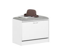 Banco zapatero con 1 solapa sobuy fsr16-hg blanco 60x30x46cm