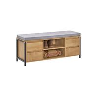 SoBuy FSR149-N Banco Zapatero Banco de Almacenamiento con 2 Estantes Abiertos y 4 Cajones 110 x 35 x 45 cm ES