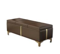 Banco Zapatero con Almacenamiento Moderno y Sencillo Organizador de Zapatos para Entrada Taburete Multiusos con Estructura de Madera Maciza para Pasillo Dormitorio(40 x 120 cm marrón Oscuro)
