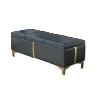 Banco Zapatero con Almacenamiento Moderno y Sencillo Organizador de Zapatos para Entrada Taburete Multiusos con Estructura de Madera Maciza para Pasillo Dormitorio(40 x 150 cm Azul Oscuro)