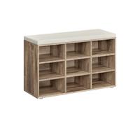 Banco Zapatero con Asiento Cojín 30,3 x 78,5 x 48 cm Marrón Camello