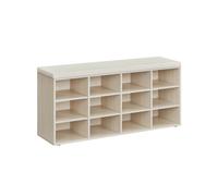 Banco Zapatero Estantes Ajustables 30,3 x 104 x 48 cm Beige Natural