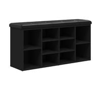 vidaXL Zapatero Madera de ingeniería Negro 102x32x50 cm