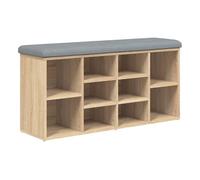 vidaXL Banco Zapatero Madera de ingeniería Roble Sonoma 102x32x50 cm