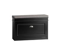 Banco zapatero organizador para zapatos con 1 solapa negro 75 x 24 x 51 cm fsr82-l-sch sobuy