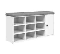 Banco zapatero santa cruz 9 estantes blanco 50x102x32 cm