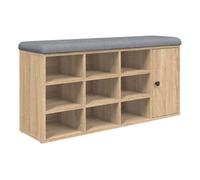 Banco zapatero santa cruz 9 estantes roble 50x102x32 cm