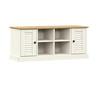 Banco zapatero vigo 4 huecos + 2 puertas blanco 45x106x35 cm