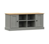 Banco zapatero vigo 4 huecos + 2 puertas gris 45x106x35 cm