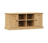 Banco zapatero vigo 4 huecos + 2 puertas natural 45x106x35 cm