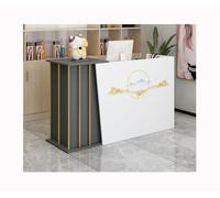 Bancone Reception ,Bancone Cassiere,Reception Dell'Azienda Banco Reception Atmosfera Semplice Bancone Bar Istituzione Educativa Salone di Bellezza Banco Informazioni Banco(Size:140x40x90cm,Color:Off-w