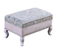 Bancos de almacenamiento reposapiés de madera maciza sofá banco cambiante banco de zapatos dormitorio tela cama final taburete moda maquillaje taburete para sala de estar pasillo (color: A03, tamaño