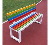 Bancos de Exterior Resistentes a La Intemperie, Banco Jardin Exterior, Madera Plástica, Banco de Patio Exterior de Metal Y Madera, Banco de Parque, Silla de Porche for Cancha de Baloncesto ( Color : B
