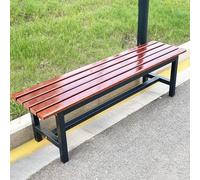 Bancos de Hierro Fundido for Exteriores Aluminio Fundido Al Aire Libre Para Patio Banco de Porche Delantero sin Respaldo Fuera de Banco Para Jardín, Porche, Parque(Brown,200*37*45cm/78.7*14.6*17.7in)