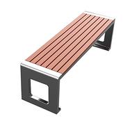 Bancos de jardín, banco de jardín, banco de patio de parque, banco de metal duradero, marco de acero inoxidable, listones de silla resistentes a la corrosión, silla resistente (120 x 40 x 45 cm)