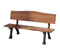 Bancos De Jardín,Banco De Madera For Exterior,Superficie Del Banco De Madera Maciza + Armazón De Hierro Fundido, No Teme Al Sol Ni A La Lluvia, Buen Rendimiento De Carga(Carbonized,47.2IN_BACKREST)