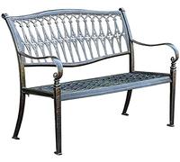 Bancos de jardín, banco de patio, banco de parque, sofá de conversación al aire libre, banco de terraza del parque, banco al aire libre, banco de jardín de aluminio fundido resistente a la intemperie,