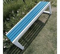 Bancos De Jardín, Banco De Picnic Exterior Sin Brazos Ni Respaldo, Estructura Metálica Colorida con Asiento De Madera, Bancos For Patio, Jardín, Entrada(J,39.4" L x 16" W x 18" H)