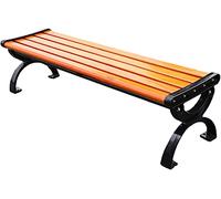 Bancos de jardín, bancos de patio, bancos de parque, sofás para hablar al aire libre, bancos de jardín de madera de 2 plazas, asientos de 120 cm, listones de madera, patas de metal, bancos de patio en