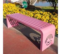 Bancos de Parque al Aire Libre, Sillas de Ocio Cuadradas, No Requieren Instalación, Resistentes Y Duraderas, Adecuadas for Estaciones, Centros Comerciales, Parques Y Otros Lugares(Pink,150cm)