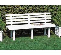 Bancos De Resina Blanca Procida CM.150x51x73H Muebles De Jardín