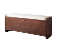 Bancos de Zapatos con Asiento, otomanos pequeños para Espacios pequeños, Banco de Entrada con cojín, Cubo basculante para Entrada, Taburete para Cambiar Zapatos, Color Blanco